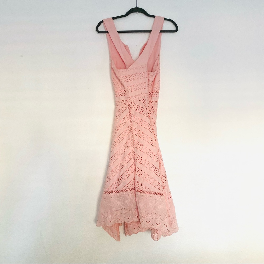 Antonio Melani Nat Eyelet Dress Pink Lemonade Sz 10 - Picture 7 of 14